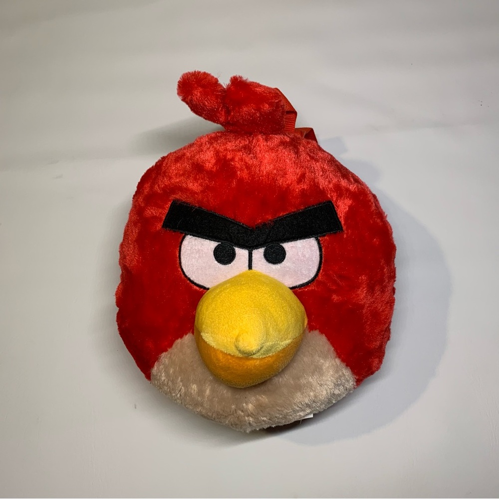 Angry Birds Rovio Red 15" Soft Plush Backpack Licensed Zipper Soft 2009-2012